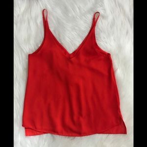 Red Orange Top Shop Tank